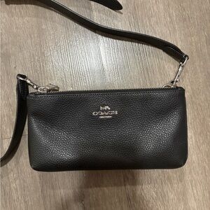 Coach Black Leather Wristlet